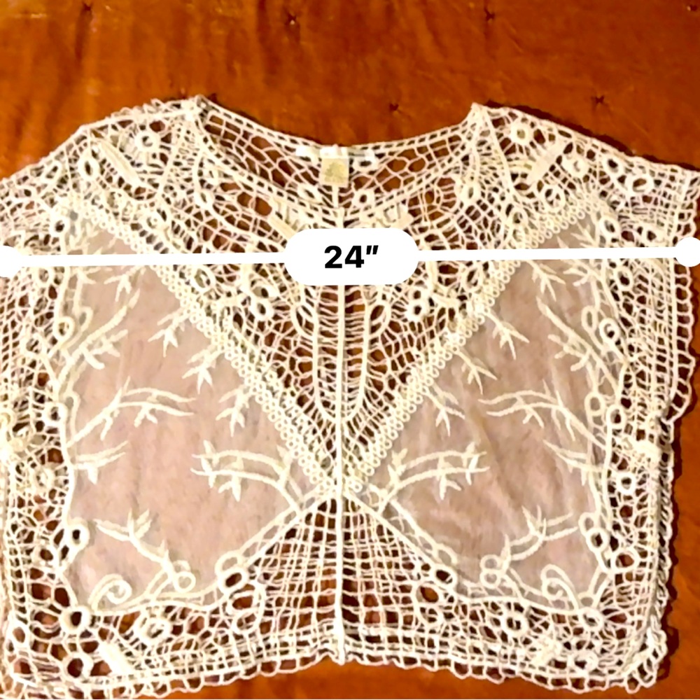 Ellison Crochet & Embroidered Top &/Or Cover Up, Womens *One Size* - Picture 4 of 11